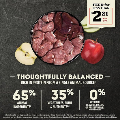 ACANA Singles Limited Ingredient Dry Dog Food, Grain Free Lamb & Apple Dog Food Recipe, 22.5lb