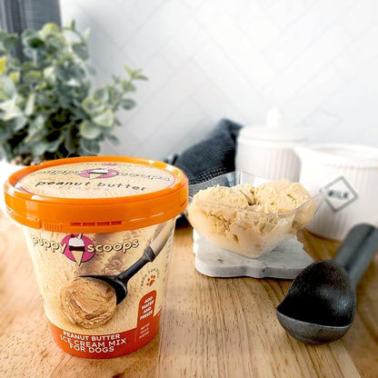 Ice Cream Mix for Dogs: Peanut Butter - Add Water and Freeze at Home, 4.65 oz Made in USA