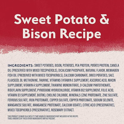 Natural Balance Limited Ingredient Adult Grain-Free Dry Dog Food, Reserve Sweet Potato & Bison Recipe, 22 Pound (Pack of 1)