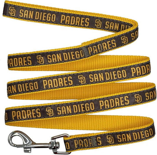 MLB PET Leash, Small, San Diego Padres Dog Leash, Baseball Team Leash for Dogs & Cats. A Shiny & Colorful Dog & Cat Leash with Emboridered Team Name/Logo Licensed by the MLB