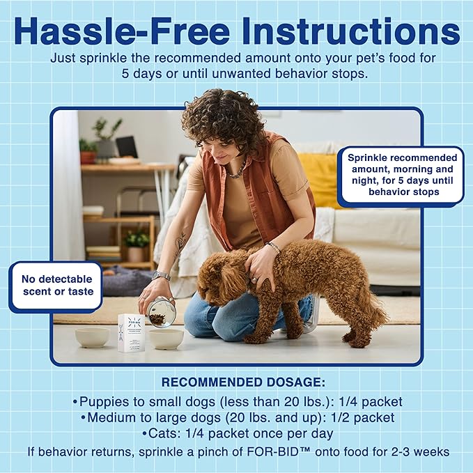 for Dogs and Cats | Stool Eating & Coprophagia Deterrent | Dog & Cat Food Powder Additive to Prevent Dogs from Eating Poop | Safe for Your Pets | Vet Recommended Formula for Anti-Coprophagia