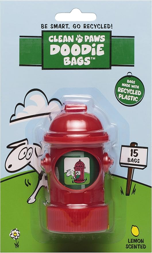 Clean Paws Hydrant Dispenser with 15 Doodie Bags