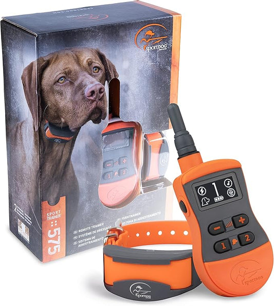 SportDOG Brand SportTrainer Dog Training Collars - 500 Yard Range - Bright, Easy to Read OLED Screen - Waterproof, Rechargeable Remote Trainer with Tone, Vibration, and Static - 2 Dog Expandable