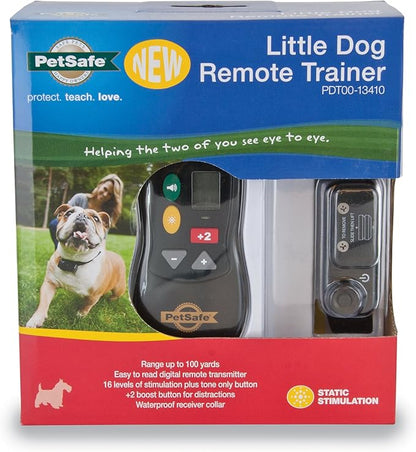 PetSafe Little Dog Remote Training Collar for Small and Medium Dogs from 8-40 lb. with Tone and Static Stimulation, Waterproof, Up to 100 Yards of Range, Electronic K-9 E-Collar