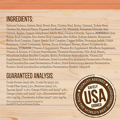 Merrick Healthy Grains Freeze Dried Raw Coated Kibble, Natural High Protein Dog Food, Salmon and Brown Rice - 22.0 lb. Bag
