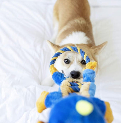 Outward Hound Ropes-A-Go-Go Dragon Interactive Plush Squeaky Dog Tug Toy