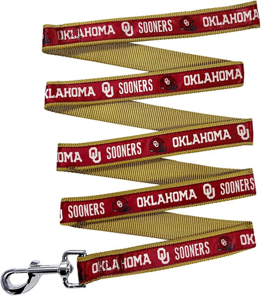 Pets First Collegiate Pet Accessories, Dog Leash, Oklahoma Sooners, Large