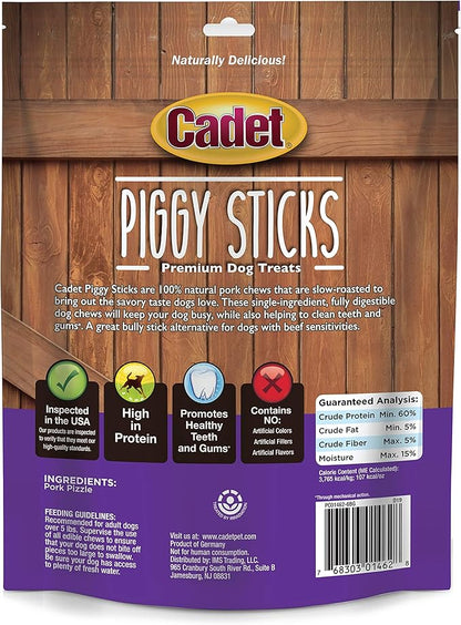 Cadet Butcher Treats Piggy Sticks for Dogs 6 oz