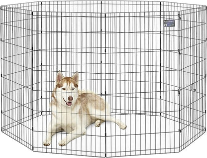 MidWest Homes for Pets Foldable Metal Dog Exercise Pen / Pet Playpen, 48'H x 24'W