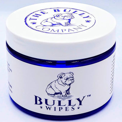 Bully Wipes - Bulldog Wrinkle Wipes Specifically for Bulldog Breeds All Natural Organic Formula Refreshing Botanical Scent - Removes Dirt - Safe to use around Eyes, Ears, Paw, Wrinkles!