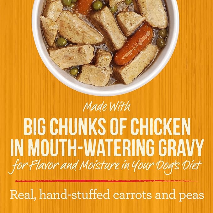 Merrick Chunky Grain Free Premium And Wholesome Canned Dog Food, Real Meat Colossal Chicken Dinner In Gravy - (Pack of 12) 12.7 oz. Cans