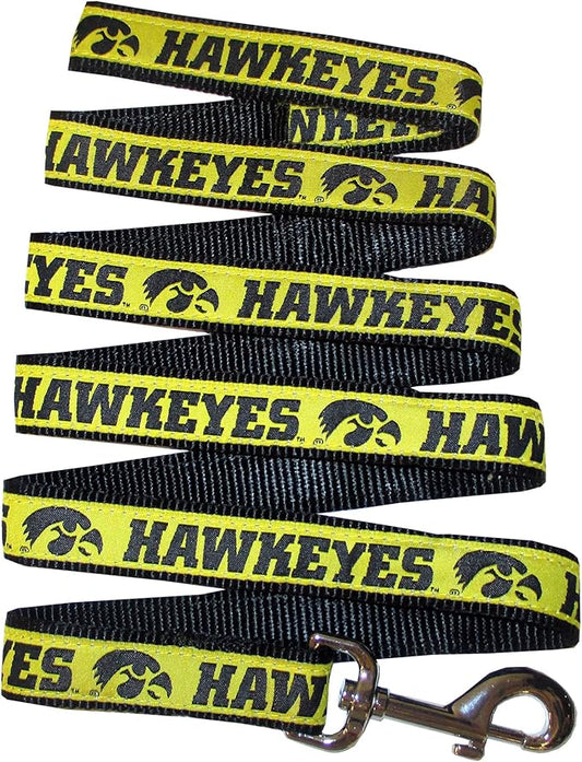 Pets First Collegiate Pet Accessories, Dog Leash, Iowa Hawkeyes, Medium