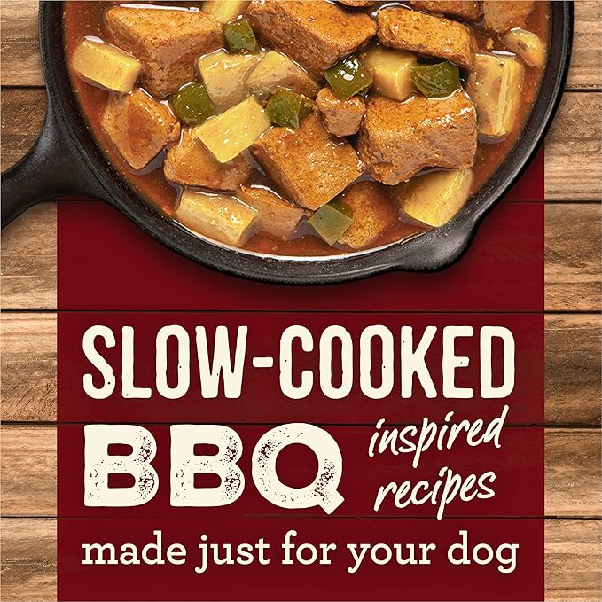 Merrick Slow-Cooked BBQ Premium And Healthy Real Meat Grain Free Canned Dog Food, Kentucky Style With Lamb - (Pack of 12) 12.7 oz. Cans