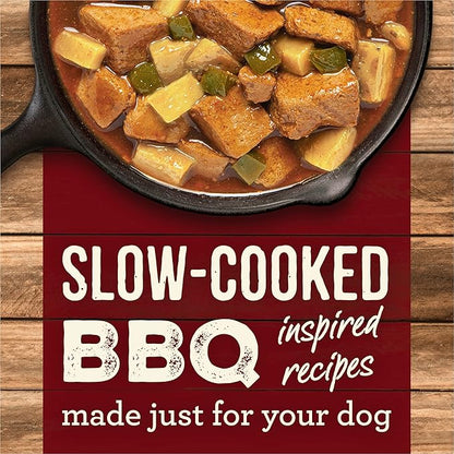 Merrick Slow-Cooked BBQ Premium And Healthy Real Meat Grain Free Canned Dog Food, Kentucky Style With Lamb - (Pack of 12) 12.7 oz. Cans