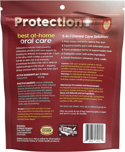ARK NATURALS Protection+ Brushless Toothpaste – Medium Breeds, 18oz Bag – Dog Dental Chew with Toothpaste Center – Prevent Plaque & Tartar and Freshen Breath with Dental Chews for Dogs