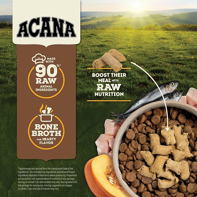 ACANA Freeze Dried Dog Food Meal & Topper, Grain Free High Protein Free-Run Chicken Recipe, 8oz