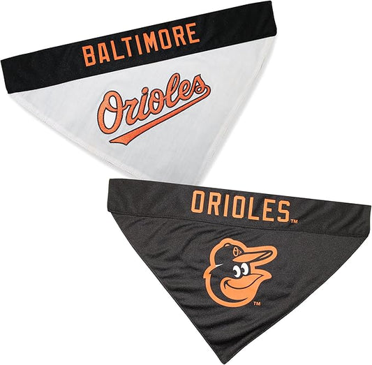 Pets First ORL-3217-S-M MLB Baltimore Orioles Reversible Pet Bandana, Small/Medium, MLB Team Color