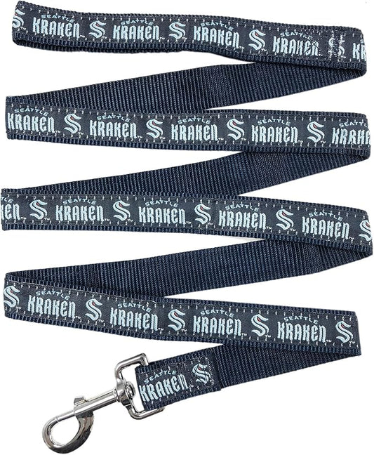 Pets First DOG LEASH - CAT LEASH - PET LEASH: The NEW Coolest NHL Seattle Kraken PET Leashes with The Hockey Team Name & Logo, SIZE: Large - Best Fashionable HEAVY-DUTY DOG LEASHES & CAT LEASHES