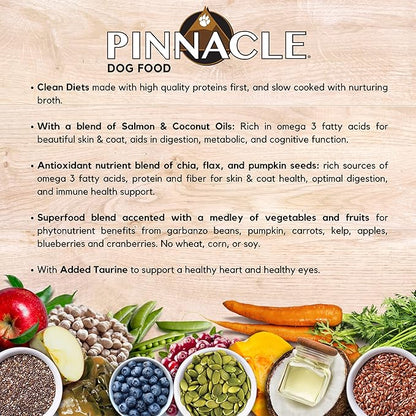 pinnacle pet Trout & Pumpkin Dry Dog Food 22 lb, Infused with Broth