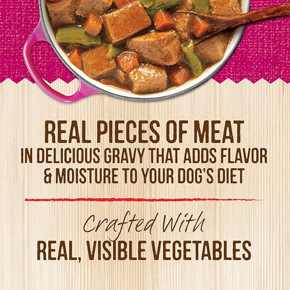 Merrick Kitchen Comforts Healthy And Natural Canned Adult Dog Food, Turkey Meatloaf With Brown Rice And Gravy - (Pack of 12) 12.7 oz. Cans