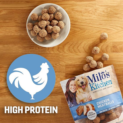 Milo's Kitchen Homestyle Dog Treats, Chicken Meatballs, 18 Ounce, High Protein, No Artifical Flavors
