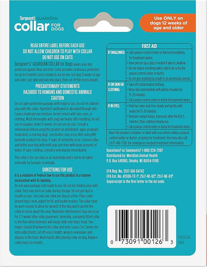 Sergeant's Guardian Flea & Tick Collar for Dogs, 1 Count