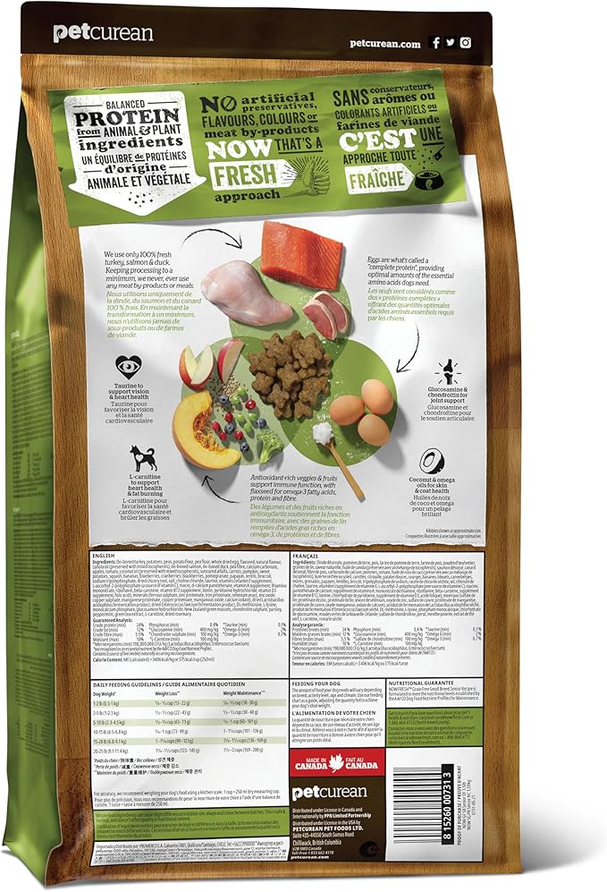 Now Fresh Grain Free Small Breed Dog Food, 3.5 lb - Dry Dog Food Senior Recipe - Healthy Diet with Probiotics & Real Meat & Fish for Protein
