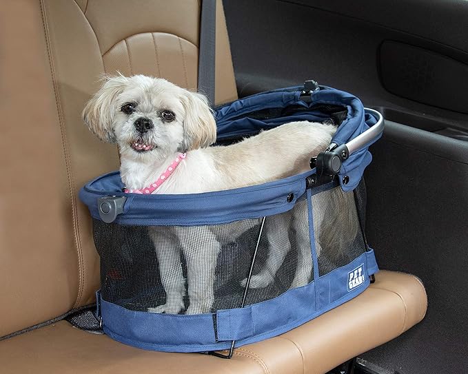 Pet Gear View 360 Pet Safety Carrier & Car Seat for Small Dogs & Cats Push Button Entry