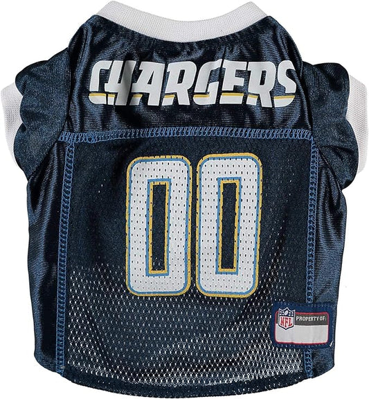 NFL Los Angeles Chargers Dog Jersey, Size: Small. Best Football Jersey Costume for Dogs & Cats. Licensed Jersey Shirt