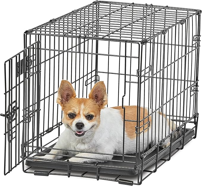 MidWest Homes for Pets Dog Crate | Newly Enhanced Life Stages XS Folding Metal Divider Panel, Floor Protecting Feet, Leak-Proof Pn 23L x 13.63W 16H inches, Breed.