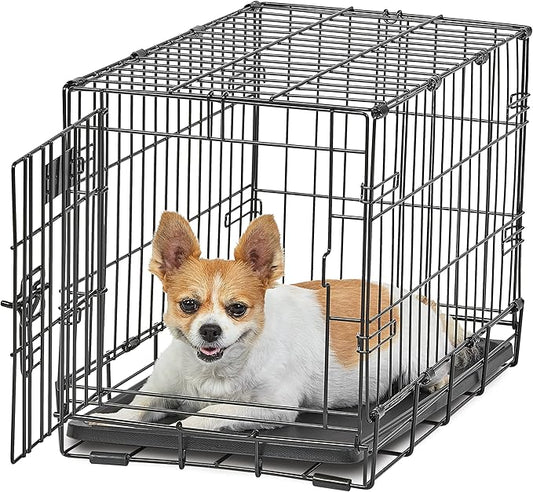 MidWest Homes for Pets Dog Crate | Newly Enhanced Life Stages XS Folding Metal Divider Panel, Floor Protecting Feet, Leak-Proof Pn 23L x 13.63W 16H inches, Breed.