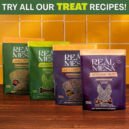 Real Mesa Beef Kabob Treats for Dogs - Dog Jerky - All-Natural, High-Protein Beef Dog Treats - Delicious & Healthy Dog Beef Jerky Snacks (9.5oz)