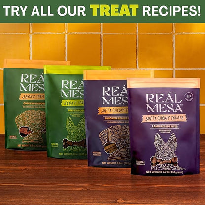 Real Mesa Beef Kabob Treats for Dogs - Dog Jerky - All-Natural, High-Protein Beef Dog Treats - Delicious & Healthy Dog Beef Jerky Snacks (9.5oz)