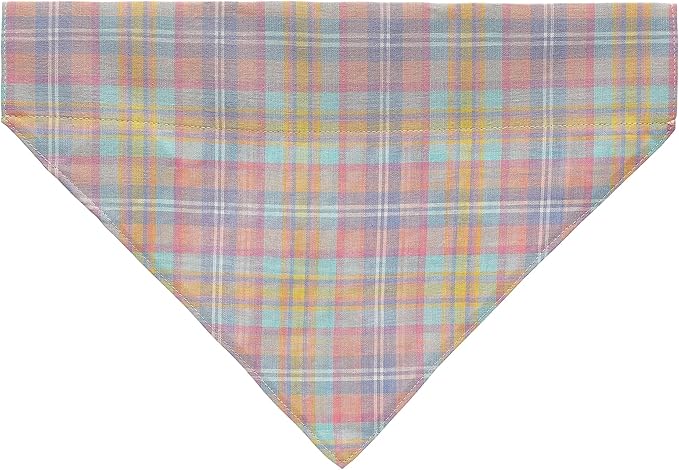 Pearhead Pet Pastel Plaid Bandana, Easter Pet Bandana, Spring Pet Gifts,Slide-On Dog Bandana, Pet Apparel, Pet Accessory, Pet Owner Gift Ideas, Medium/Large, M/L