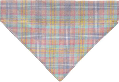 Pearhead Pet Pastel Plaid Bandana, Easter Pet Bandana, Spring Pet Gifts,Slide-On Dog Bandana, Pet Apparel, Pet Accessory, Pet Owner Gift Ideas, Medium/Large, M/L