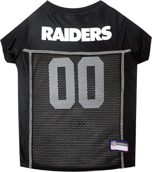 NFL Raiders Dog Jersey, Size: X-Large. Best Football Jersey Costume for Dogs & Cats. Licensed Jersey Shirt