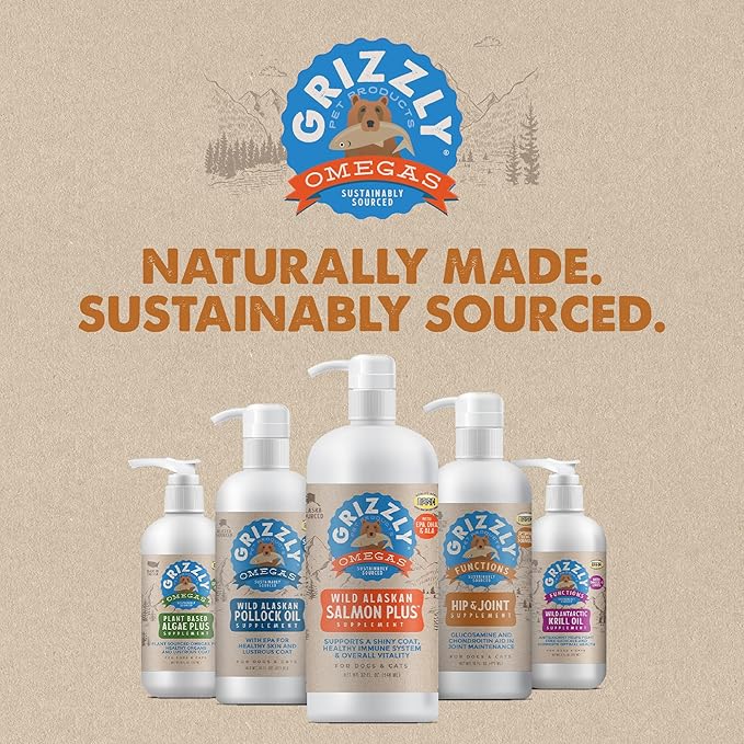 GRIZZLY PET PRODUCTS Joint Aid for Dogs Liquid Hip and Joint Support (Extra Strength), 16 fl oz
