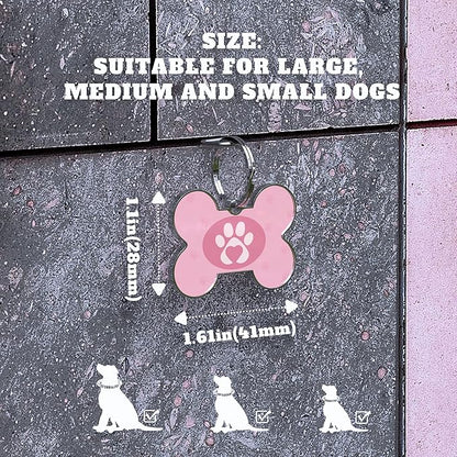 QR Code Dog Tag,Dog Tags Personalized for Pets, Custom Dog Name ID Tags Personalized Dog and Cat Tags -Free Online&Scan QR Receive Instant Location Alert Email
