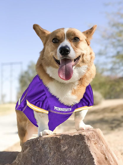 NFL Minnesota Vikings Dog Jersey, Size: Medium. Best Football Jersey Costume for Dogs & Cats. Licensed Jersey Shirt
