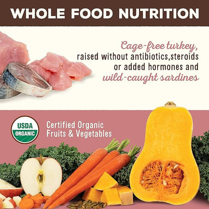 Primal Freeze Dried Dog Food Nuggets, Turkey & Sardine; Complete & Balanced Meal; Also Use as Topper or Treat; Premium, Healthy, Grain Free, High Protein Raw Dog Food, 14 oz (Pack of 4)