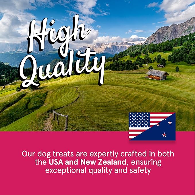 Real Meat Dog Treats - Two 12oz Bag of Bite-Sized Air-Dried Lamb & Venison Jerky for Dogs - Grain-Free Jerky Dog Treats with 95% All-Natural, Human-Grade, Free-Range, Grass Fed Lamb & Venison