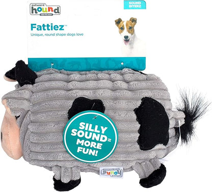 Outward Hound Fattiez Cow Plush Squeaky Dog Toy, Medium