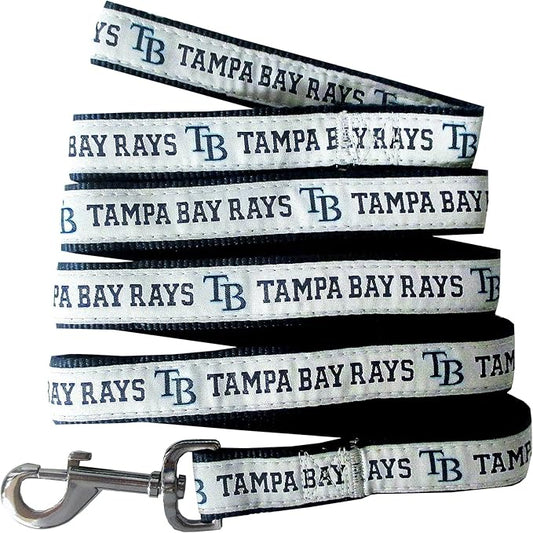 MLB PET Leash, Small, Tampa Bay Rays Dog Leash, Baseball Team Leash for Dogs & Cats. A Shiny & Colorful Dog & Cat Leash with Emboridered Team Name/Logo Licensed by the MLB