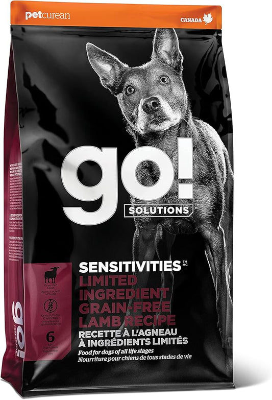 GO! SOLUTIONS Sensitivities – Lamb Recipe – Limited Ingredient Dog Food, 3.5 lb – Grain Free Dog Food for All Life Stages – Dog Food to Support Sensitive Stomachs