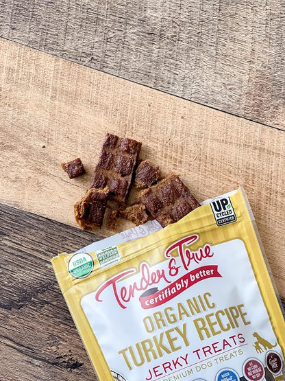 Tender & True Organic Turkey Jerky Treat, 4 oz bag
