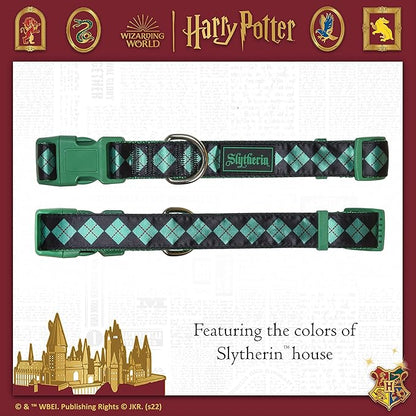 Harry Potter Slytherin Dog Collar in Size Extra Small | XS Dog Collar, Harry Potter Dog Collar | Harry Potter Dog Apparel & Accessories for Hogwarts Houses, Slytherin