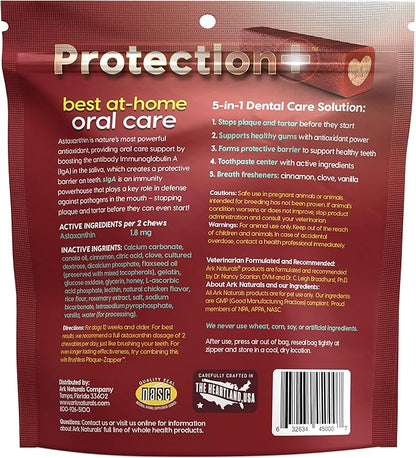 ARK NATURALS Protection+ Brushless Toothpaste – Small Breeds, 12oz Bag – Dog Dental Chew with Toothpaste Center – Prevent Plaque & Tartar and Freshen Breath with Dental Chews for Dogs