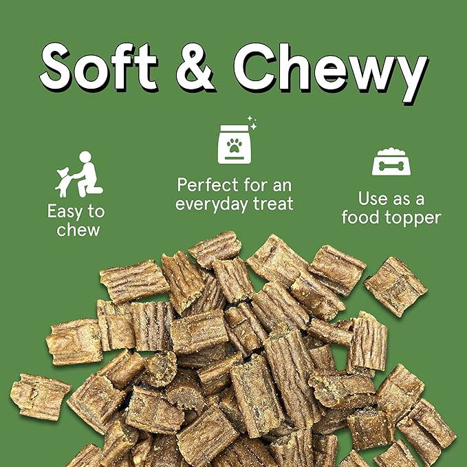 Real Meat Tiny Trainer Bites Dog Treats - 1lb of USA-Made Soft & Chewy Air-Dried Beef Training Treats for Dogs & Puppies - All-Natural Grain-Free Dog Training Treats with Free-Range Grass-Fed Beef