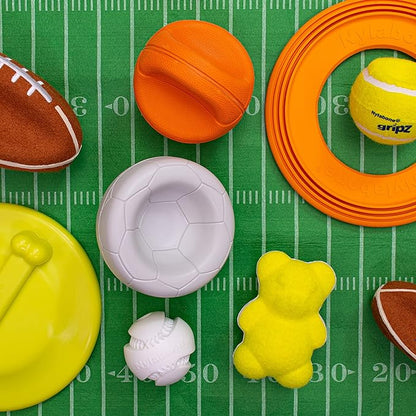 Nylabone Power Play Basketball B-Ball Gripz Fetch Toy, Squeaky Ball Chew Toy for Dogs, Medium (1 Count)
