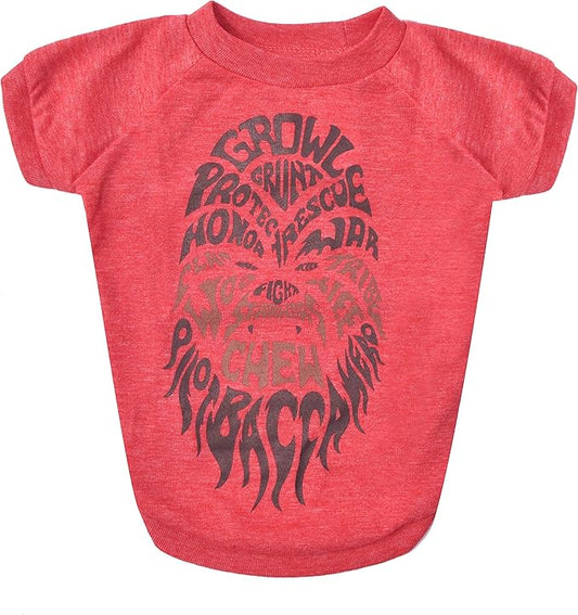 Star Wars for Pets Red Chewbacca Growl Dog Tee | Dog Shirt for Large Dogs | Size X-Large | Soft, Cute, and Comfortable Dog Clothing and Apparel, Cute Dog Clothes